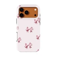 Voltuna Dėklas „Rosé Charm Bows“ su MagSafe Apple iPhone 13-17 modeliams