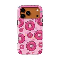 Voltuna Dėklas „Rožinė Frosted Donuts“ su MagSafe Apple iPhone 13-17 modeliams