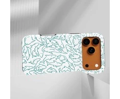 Voltuna Dėklas „Shark Swarm Sketch“ su MagSafe Apple iPhone 13-17 modeliams
