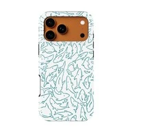 Voltuna Dėklas „Shark Swarm Sketch“ su MagSafe Apple iPhone 13-17 modeliams