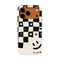 Voltuna Dėklas „Smiley Checker Fun“ su MagSafe Apple iPhone 13-17 modeliams