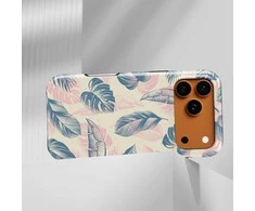 Voltuna Dėklas „Soft Blush Feathers“ su MagSafe Apple iPhone 13-17 modeliams