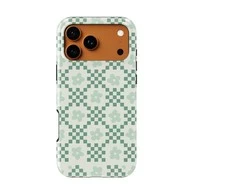 Voltuna Dėklas „Soft Mint Quilt“ su MagSafe Apple iPhone 13-17 modeliams