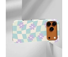 Voltuna Dėklas „Spring Blossom Check“ su MagSafe Apple iPhone 13-17 modeliams