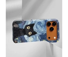 Voltuna Dėklas „Starry-Eyed Cat“ su MagSafe Apple iPhone 13-17 modeliams