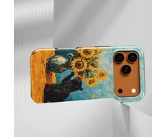 Voltuna Dėklas „Starry Sunflowers &amp; Cat“ su MagSafe Apple iPhone 13-17 modeliams