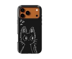 Voltuna Dėklas „Starstruck Cat Doodle“ su MagSafe Apple iPhone 13-17 modeliams