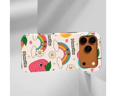 Voltuna Dėklas „Strawberry Rainbow Love“ su MagSafe Apple iPhone 13-17 modeliams