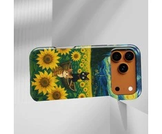 Voltuna Dėklas „Sunflower Guardian Cat“ su MagSafe Apple iPhone 13-17 modeliams