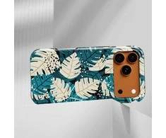 Voltuna Dėklas „Teal &amp; Kreminis Tropics“ su MagSafe Apple iPhone 13-17 modeliams