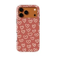 Voltuna Dėklas „Terracotta Love Doodles“ su MagSafe Apple iPhone 13-17 modeliams