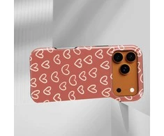 Voltuna Dėklas „Terracotta Love Doodles“ su MagSafe Apple iPhone 13-17 modeliams