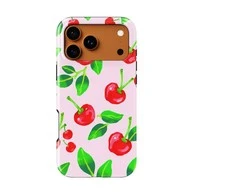 Voltuna Dėklas „Twin Cherries Glow“ su MagSafe Apple iPhone 13-17 modeliams