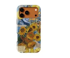 Voltuna Dėklas „Van Gogh Inspired Sunflower Night“ su MagSafe Apple iPhone 13-17 modeliams