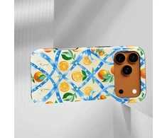 Voltuna Dėklas „Viduržemio Citrusų Ornamentas“ su MagSafe Apple iPhone 13-17 modeliams