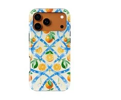 Voltuna Dėklas „Viduržemio Citrusų Ornamentas“ su MagSafe Apple iPhone 13-17 modeliams