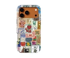 Voltuna Dėklas „Vintage Stamp Collector“ su MagSafe Apple iPhone 13-17 modeliams