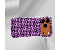 Voltuna Dėklas „Violet Heart Matrix“ su MagSafe Apple iPhone 13-17 modeliams
