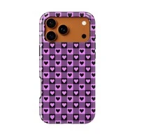Voltuna Dėklas „Violet Heart Matrix“ su MagSafe Apple iPhone 13-17 modeliams