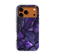 Voltuna Dėklas „Violetinė Crystal Shards“ su MagSafe Apple iPhone 13-17 modeliams