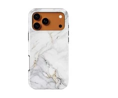 Voltuna Dėklas „Warm Baltas Marble Veins“ su MagSafe Apple iPhone 13-17 modeliams