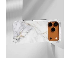 Voltuna Dėklas „Warm Baltas Marble Veins“ su MagSafe Apple iPhone 13-17 modeliams