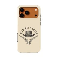 Voltuna Dėklas „Wild West Rodeo Emblem“ su MagSafe Apple iPhone 13-17 modeliams