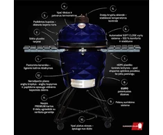 Kamado Club KAMADOCLUB PRO 2 PREMIUM+ KEPSNINĖ, MĖLYNA