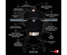 Kamado Club KAMADOCLUB PRO 2 PREMIUM+ KEPSNINĖ, JUODA