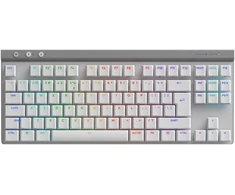Belaidė žaidimų klaviatūra Logitech G515 LIGHTSPEED TKL Wireless Gaming, Baltos spalvos, Išdėstymas: US tarptautinis (Qwerty)