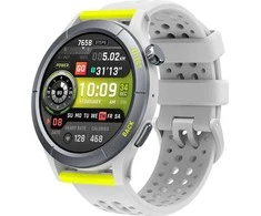 Išmanusis laikrodis Amazfit Cheetah Round, Titano spalvos korpusas su pilkos spalvos dirželiu