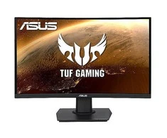 Monitorius Asus TUF Gaming Curved VG24VQE 24 ", VA, FHD, 1920 x 1080 pikselių, 16:9, 1 ms, 250 cd/m², Juodas, HDMI jungtys quantity 2 x HDMI 2.0