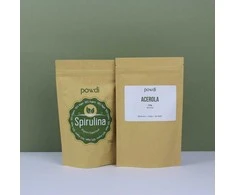 Powdi Rinkinys su spirulina tabletėmis (200 g) ir acerola (100 g): Geležies, vitaminų ir baltymų šaltinis energijai, raumenims ir imunitetui
