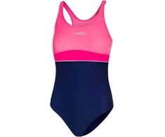AQUA SPEED Girls Emily Swimsuit Navy/Coral/Raspberry