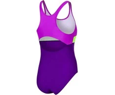 AQUA SPEED Girls Emily Swimsuit Violet/Žalias