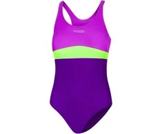 AQUA SPEED Girls Emily Swimsuit Violet/Žalias
