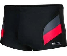 AQUA SPEED Men's Aron Boxer Juodas/Pilkas/Raudona