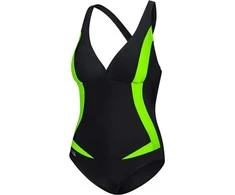 AQUA SPEED Women's Greta Swimsuit Juodas/Žalias