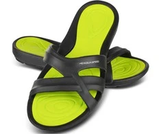 AQUA SPEED Women's Panama Pool Shoes Juodas/Žalias