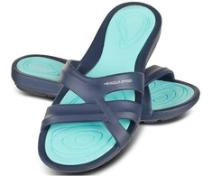 AQUA SPEED Women's Panama Pool Shoes Navy/Turquoise