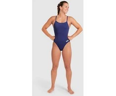 ARENA Women's Team Swimsuit Challenge Back Solid Navy/Baltas