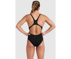 ARENA Women's Team Swimsuit Swim Pro Back Solid Juodas/Baltas
