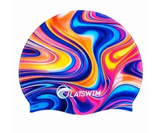 LATSWIM Digital Print Fusion Silicone Swim Cap