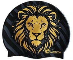 LATSWIM Lion Silicone Swim Cap