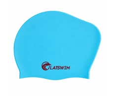 LATSWIM Long Hair Silicone Swim Cap Mint/Magenta