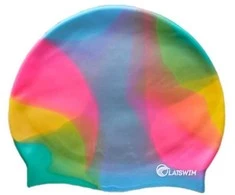 LATSWIM Multicolor Silicone Swim Cap