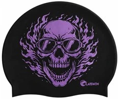 LATSWIM Skull Silicone Swim Cap