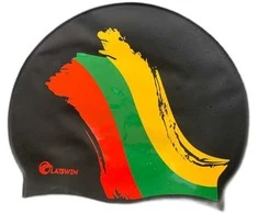 LATSWIM Team Lithuania Silicone Swim Cap Juodas