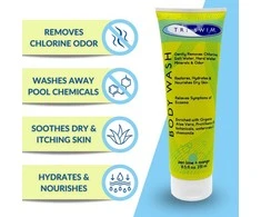TRISWIM Chlorine Removing Kūno prausiklis For Swimmers Lime Mango (251ml)