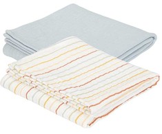 Blue Little Dutch swaddles 70 x 70 ´Vintage Sunny Stripes &amp; Pure Soft Mėlyna´